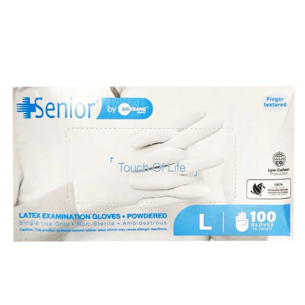 Senior Powdered Latex Examination Gloves