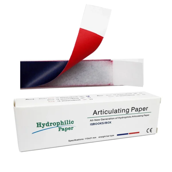 Thickening Red/Blue Straight Type Dental Hydrophilic Paper | Articulating paper