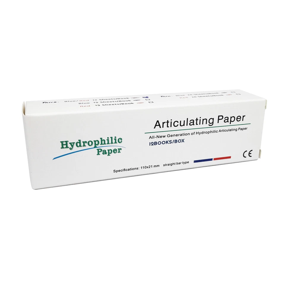 Thickening Red/Blue Straight Type Dental Hydrophilic Paper | Articulating paper - Image 2